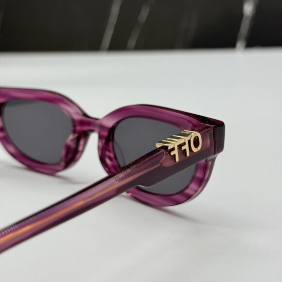 NEW OFF-WHITE OERI13D SPARKS 3707 SUNGLASSES WOMEN ROUND PINK EYEWEAR main image 6